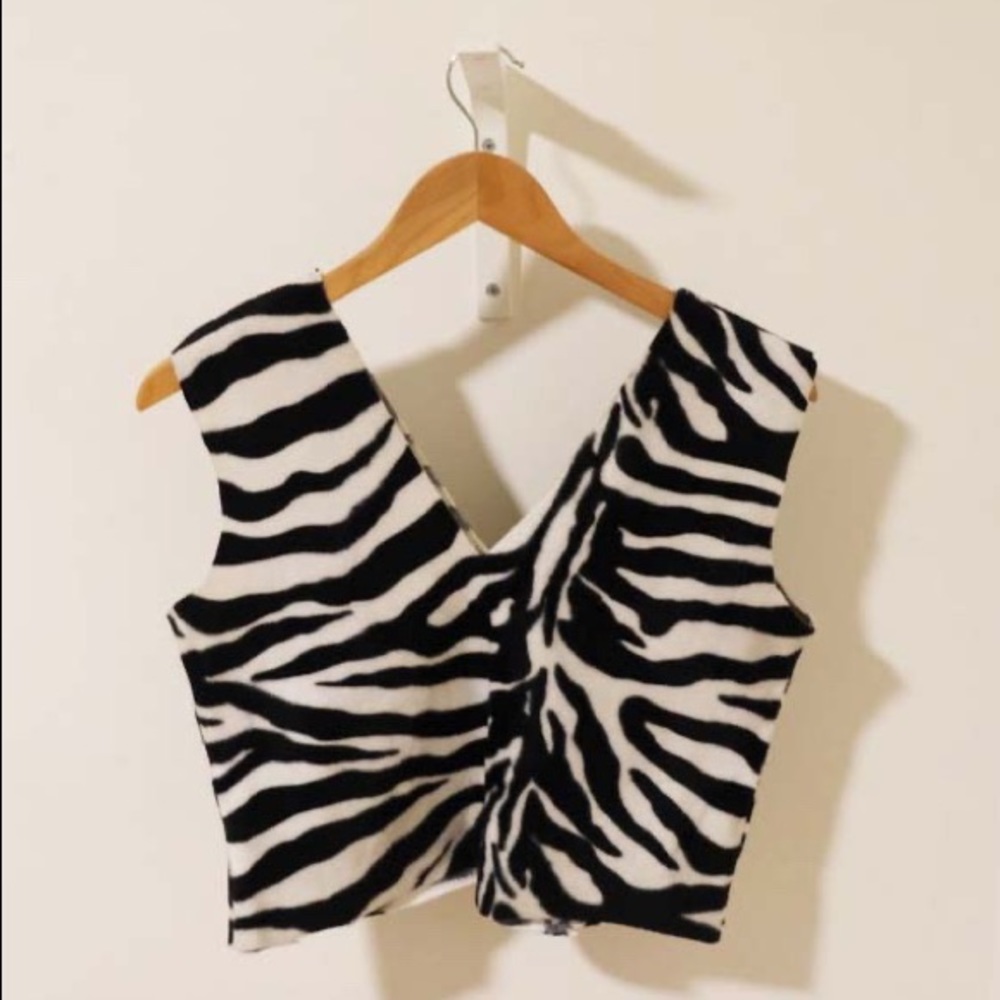 Vintage ~zebra~ crop top | comfy |